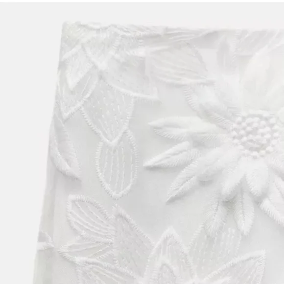 EMBROIDERED MIDI SKIRT ZW COLLECTION SIZE M - Picture 7 of 9